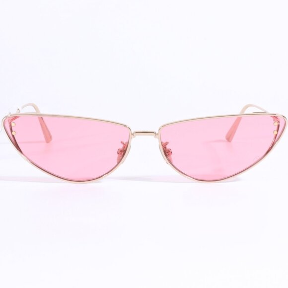 NEW $490.00 DIOR MissDior Cat Eye Gold Sunglasses Pink Lens B1U B0N0 Gucci Case - Picture 4 of 9
